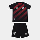 Kit Infantil Athletico Paranaense I 26/27 Umbro - Preto+Vermelho